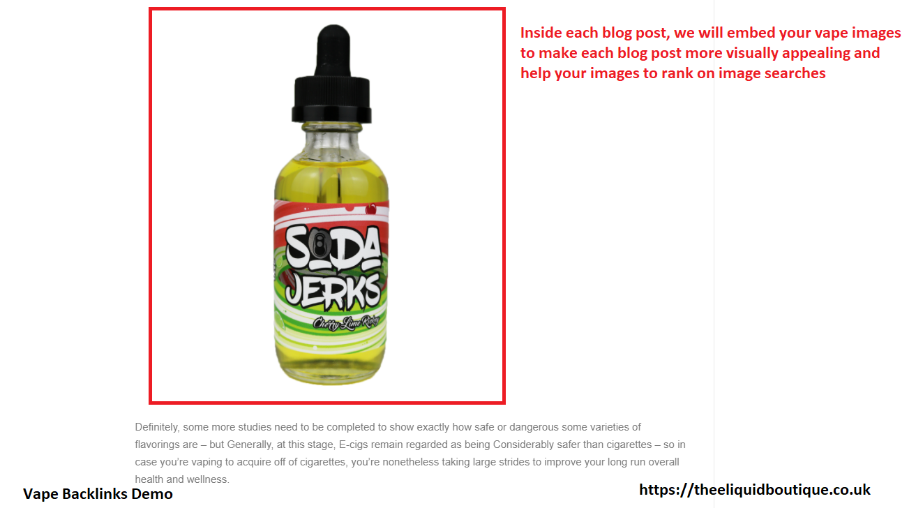 High Competition Vape Backlinks Package