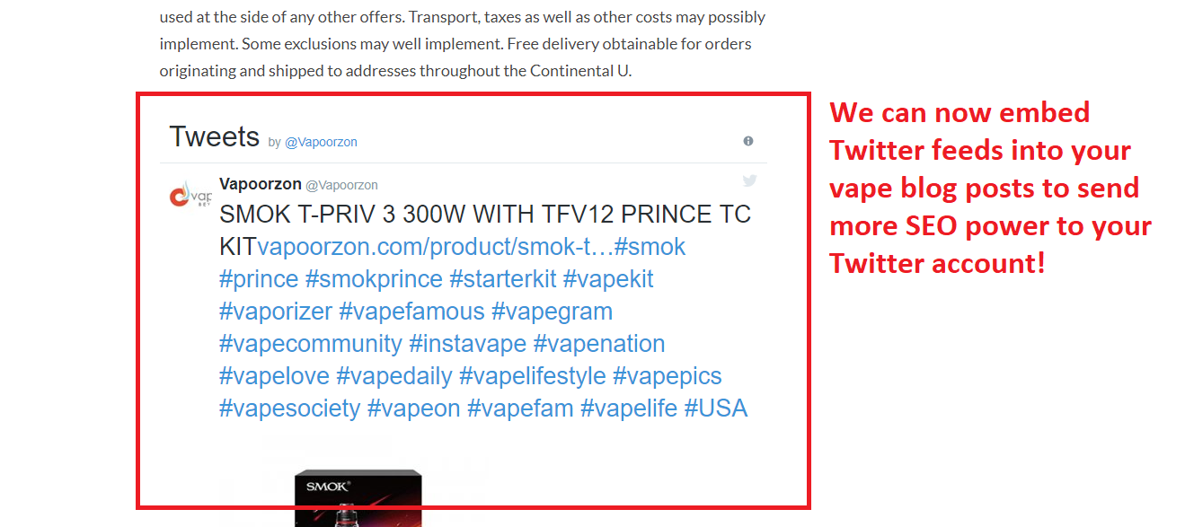 Low Competition Vape Backlinks Package