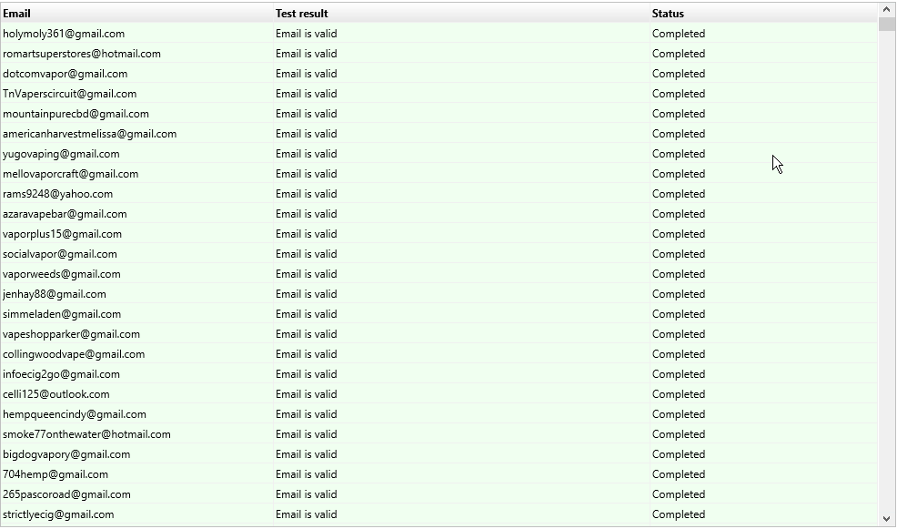 Global CBD and Vape Company Email List