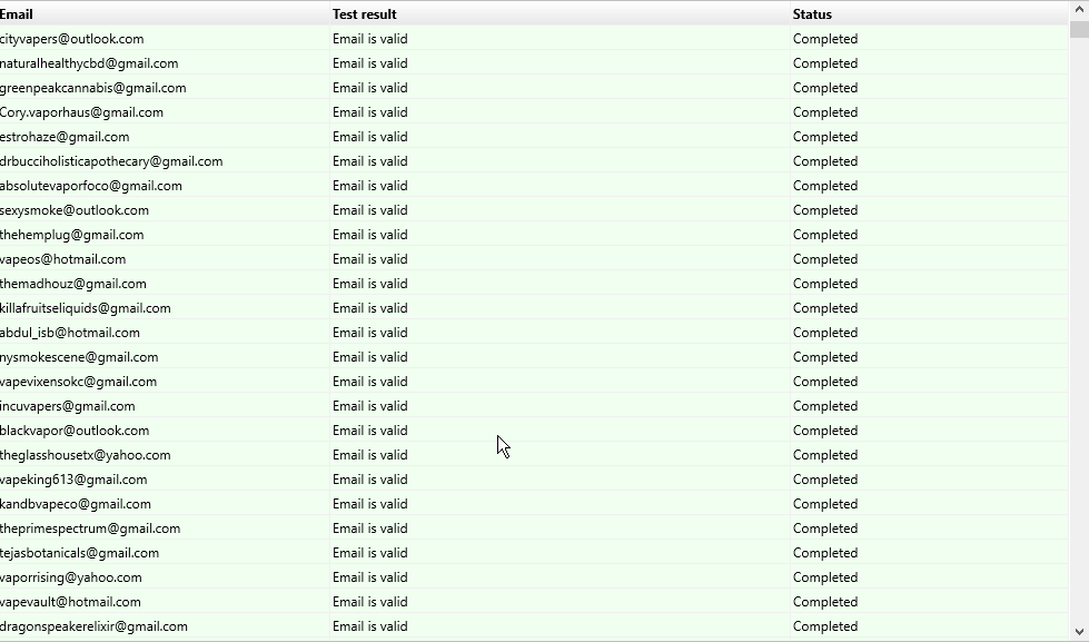 Global CBD and Vape Company Email List