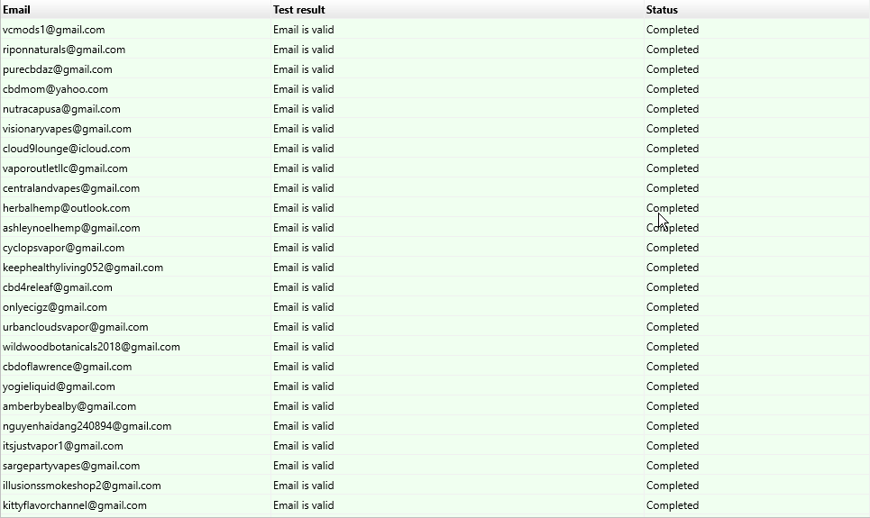 Global Vape Company Email List of Vape Shops and Vape Wholesalers and E-Liquid Distributors